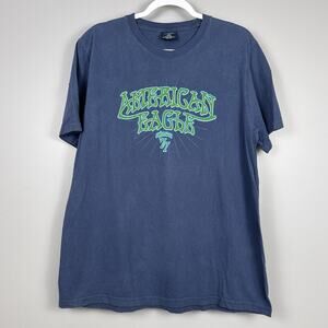 Vintage Y2K American Eagle 77 T-Shirt Men's Large 90s Style Grunge Cotton Tee